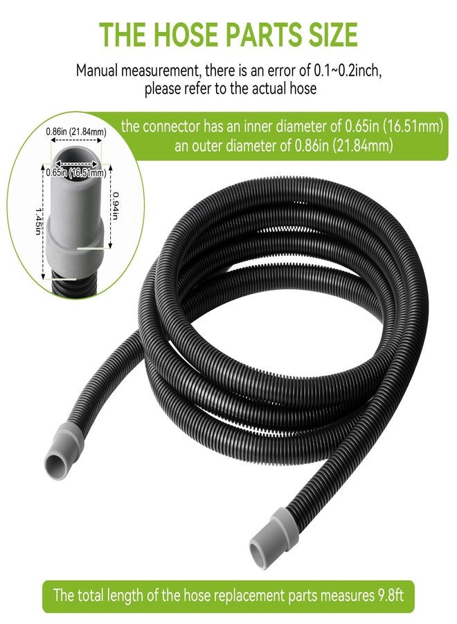 HCLSY A20015 Aquarium Ribbed Hosing Compatible with Fluval 407/406/405/404/307/306/305/304 Canister Filter, 9.8Ft Aquarium Tubing, Aquarium Filter Replacement Part, Black - Image 5